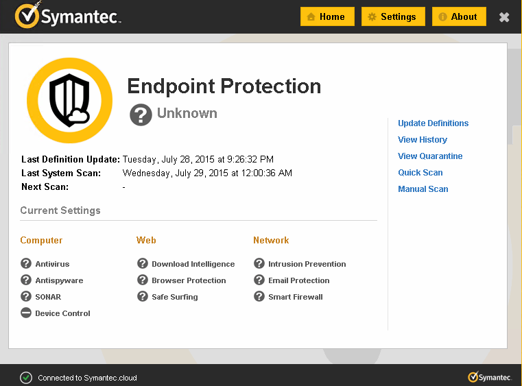 update symantec endpoint protection manually